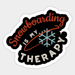 Snowboarding is My Therapy Sticker